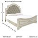 Realyn Chipped White King Upholstered Panel Bed