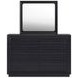 Londer Black 6 Drawer Dresser and Rectangular Mirror