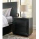 Londer Black 2 Drawer Nightstand with USB Charging