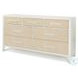 Oceanview Sand and Stark White 7 Drawer Woven Dresser