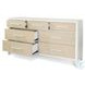 Oceanview Sand and Stark White 7 Drawer Woven Dresser