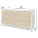 Oceanview Sand and Stark White 7 Drawer Woven Dresser