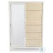 Oceanview Sand and Stark White Woven 6 Drawer 1 Mirrored Door Chest