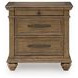 Drojan Rich Medium Brown 3 Drawer Nightstand