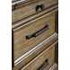 Drojan Rich Medium Brown 3 Drawer Nightstand