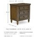 Sturlayne Brown 3 Drawer Nightstand