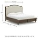 Sturlayne Cream And Brown Queen Upholstered Panel Bed