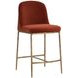 Nestorra Meg Rust Upholstered Counter Height Stool