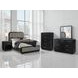 Rowanbeck Gray and Black Upholstered Panel Bedroom Set