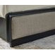 Rowanbeck Gray and Black King Upholstered Panel Bed