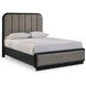 Rowanbeck Gray and Black Upholstered Panel Bedroom Set