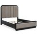 Rowanbeck Gray and Black Upholstered Panel Bedroom Set
