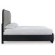 Rowanbeck Gray and Black Upholstered Panel Bedroom Set