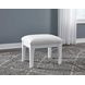 Chalanna White Upholstered Vanity Stool with Storage