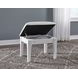 Chalanna White Upholstered Vanity Stool with Storage