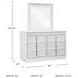 Chalanna White Lacquer Dresser and Mirror