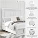 Chalanna White Lacquer Queen Upholstered Panel Storage Bed