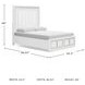 Chalanna White Lacquer Queen Upholstered Panel Storage Bed