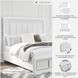 Chalanna White Lacquer California King Upholstered Panel Storage Bed