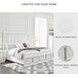 Chalanna White Lacquer California King Upholstered Panel Storage Bed