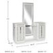 Chalanna White 6 Drawer Vanity Desk with USB Charging and LED