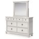 Greddinton Antique White 8 Drawer Dresser and Rectangular Mirror