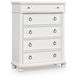 Greddinton Antique White 5 Drawer Chest