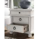 Greddinton Antique White 3 Drawer Nightstand with USB Charging