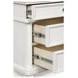 Greddinton Antique White 3 Drawer Nightstand with USB Charging