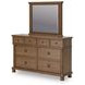 Greddinton Brown 8 Drawer Dresser and Rectangular Mirror
