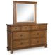 Greddinton Brown 8 Drawer Dresser and Rectangular Mirror