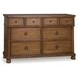 Greddinton Brown 8 Drawer Dresser and Rectangular Mirror