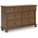 Greddinton Brown 8 Drawer Dresser and Rectangular Mirror