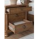 Greddinton Brown 3 Drawer Nightstand with USB Charging