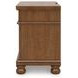 Greddinton Brown 3 Drawer Nightstand with USB Charging