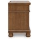 Greddinton Brown 3 Drawer Nightstand with USB Charging