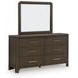 Brillynd Burnished Brown 6 Drawer Dresser