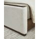 Brillynd Burnished Brown and White Performance Fabric Queen Upholstered Panel Bed