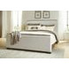 Brillynd Burnished Brown and White Performance Fabric California King Upholstered Panel Bed
