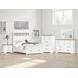 Ashbryn White and Natural 10 Drawer Dresser with Rectangular Mirror