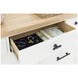 Ashbryn White and Natural 10 Drawer Dresser with Rectangular Mirror