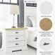 Ashbryn White And Natural 3 Drawer Nightstand