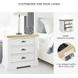 Ashbryn White And Natural 3 Drawer Nightstand