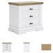 Ashbryn White And Natural 3 Drawer Nightstand