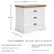 Ashbryn White And Natural 3 Drawer Nightstand