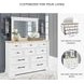 Ashbryn White and Natural 10 Drawer Dresser with Rectangular Mirror