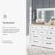Ashbryn White and Natural 10 Drawer Dresser with Rectangular Mirror