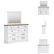Ashbryn White and Natural 10 Drawer Dresser with Rectangular Mirror