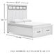 Ashbryn White And Natural Queen Panel Storage Bed