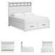 Ashbryn White And Natural King Panel Storage Bed